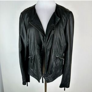 Lucky Lambskin Black Moto Jacket